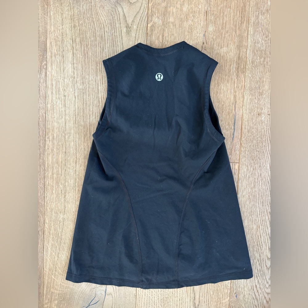 Vintage Made in Canada Lululemon Tank Top, Square Neck, Black, 8